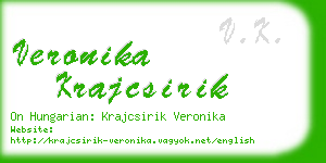 veronika krajcsirik business card